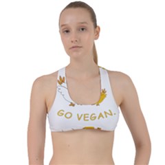 Go Vegan - Cute Chick  Criss Cross Racerback Sports Bra by Valentinaart