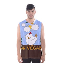 Go Vegan - Cute Chick  Men s Basketball Tank Top by Valentinaart