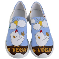 Go Vegan - Cute Chick  Women s Lightweight Slip Ons by Valentinaart