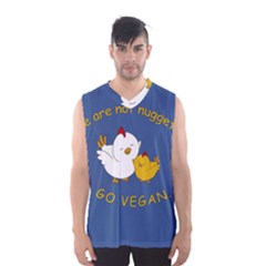 Go Vegan - Cute Chick  Men s Basketball Tank Top by Valentinaart