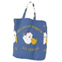 Go Vegan - Cute Chick  Giant Grocery Zipper Tote View2