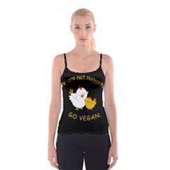 Go Vegan - Cute Chick  Spaghetti Strap Top