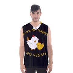 Go Vegan - Cute Chick  Men s Basketball Tank Top by Valentinaart