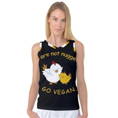 Go Vegan - Cute Chick  Women s Basketball Tank Top