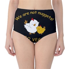 Go Vegan - Cute Chick  High-Waist Bikini Bottoms