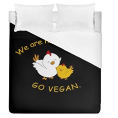 Go Vegan - Cute Chick  Duvet Cover (Queen Size)