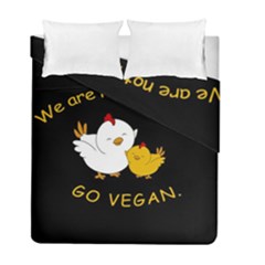 Go Vegan - Cute Chick  Duvet Cover Double Side (Full/ Double Size)