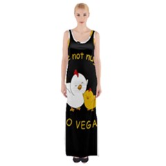 Go Vegan - Cute Chick  Maxi Thigh Split Dress