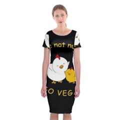 Go Vegan - Cute Chick  Classic Short Sleeve Midi Dress