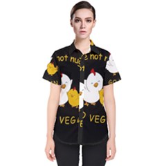 Go Vegan - Cute Chick  Women s Short Sleeve Shirt