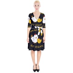 Go Vegan - Cute Chick  Wrap Up Cocktail Dress