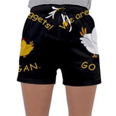 Go Vegan - Cute Chick  Sleepwear Shorts