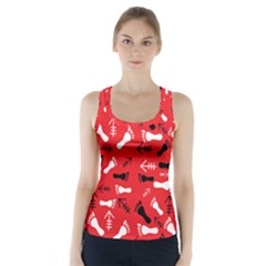 Red Racer Back Sports Top by HASHHAB