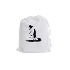 Sowing Love Concept Illustration Small Drawstring Pouches (medium)  by dflcprints