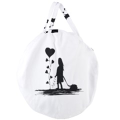 Sowing Love Concept Illustration Small Giant Round Zipper Tote by dflcprints