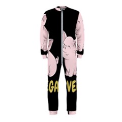 Go Vegan - Cute Pig Onepiece Jumpsuit (kids) by Valentinaart