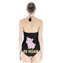 Go Vegan - Cute Pig Halter Swimsuit View2