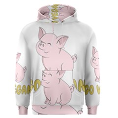 Go Vegan - Cute Pig Men s Pullover Hoodie by Valentinaart