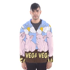 Go Vegan - Cute Pig Hooded Wind Breaker (men)