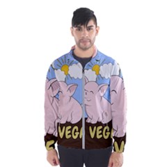 Go Vegan - Cute Pig Wind Breaker (men)