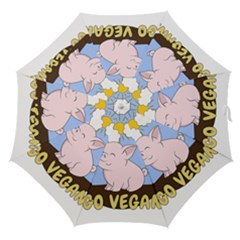 Go Vegan - Cute Pig Straight Umbrellas