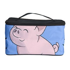 Go Vegan - Cute Pig Cosmetic Storage Case by Valentinaart