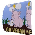 Go Vegan - Cute Pig and Chicken Back Support Cushion View3