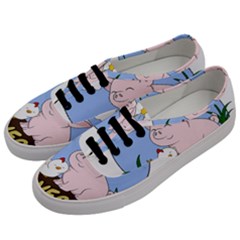 Go Vegan - Cute Pig And Chicken Men s Classic Low Top Sneakers