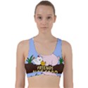 Friends Not Food - Cute Pig and Chicken Back Weave Sports Bra View1