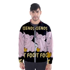 Friends Not Food - Cute Pig And Chicken Wind Breaker (men) by Valentinaart