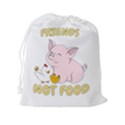 Friends Not Food - Cute Pig and Chicken Drawstring Pouches (XXL) View2