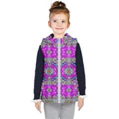 Spring Time In Colors And Decorative Fantasy Bloom Kid s Puffer Vest by pepitasart