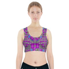 Spring Time In Colors And Decorative Fantasy Bloom Sports Bra With Pocket by pepitasart