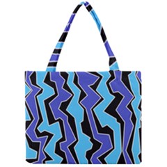 Vertical Blues Polynoise Mini Tote Bag by jumpercat