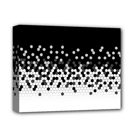 Flat Tech Camouflage Black And White Deluxe Canvas 14  X 11  by jumpercat