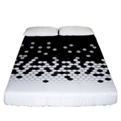 Flat Tech Camouflage Black And White Fitted Sheet (king Size) by jumpercat