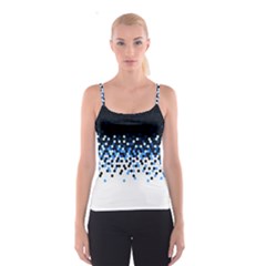 Flat Tech Camouflage Reverse Blue Spaghetti Strap Top by jumpercat