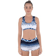 Flat Tech Camouflage Reverse Blue Racerback Boyleg Bikini Set by jumpercat
