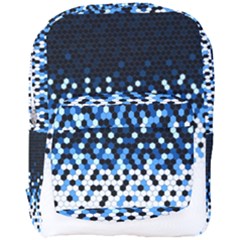 Flat Tech Camouflage Reverse Blue Full Print Backpack by jumpercat