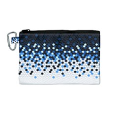 Flat Tech Camouflage Reverse Blue Canvas Cosmetic Bag (medium) by jumpercat