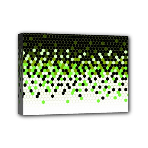 Flat Tech Camouflage Reverse Green Mini Canvas 7  X 5  by jumpercat