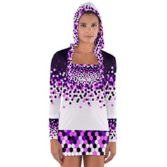 Flat Tech Camouflage Reverse Purple Long Sleeve Hooded T-shirt by jumpercat