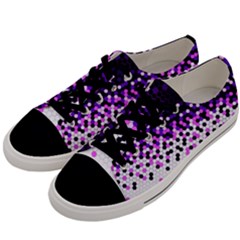 Flat Tech Camouflage Reverse Purple Men s Low Top Canvas Sneakers by jumpercat