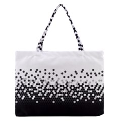 Flat Tech Camouflage White And Black Zipper Medium Tote Bag by jumpercat