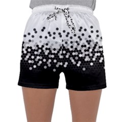 Flat Tech Camouflage White And Black Sleepwear Shorts by jumpercat