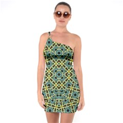 Arabesque Seamless Pattern One Soulder Bodycon Dress by dflcprints