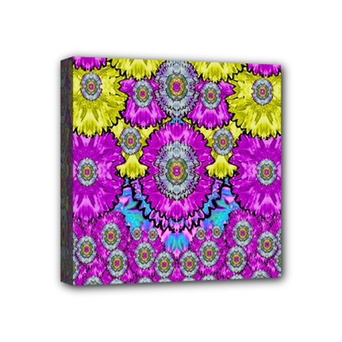 Fantasy Bloom In Spring Time Lively Colors Mini Canvas 4  X 4  by pepitasart
