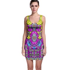 Fantasy Bloom In Spring Time Lively Colors Bodycon Dress by pepitasart