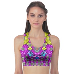 Fantasy Bloom In Spring Time Lively Colors Sports Bra by pepitasart