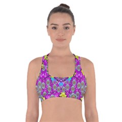 Fantasy Bloom In Spring Time Lively Colors Cross Back Sports Bra by pepitasart